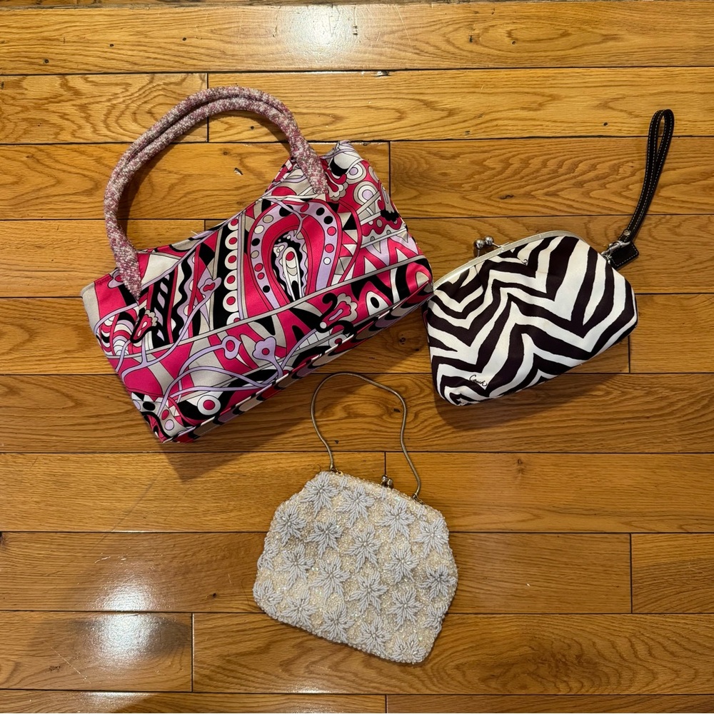 Pink Patterned Women's Handbag